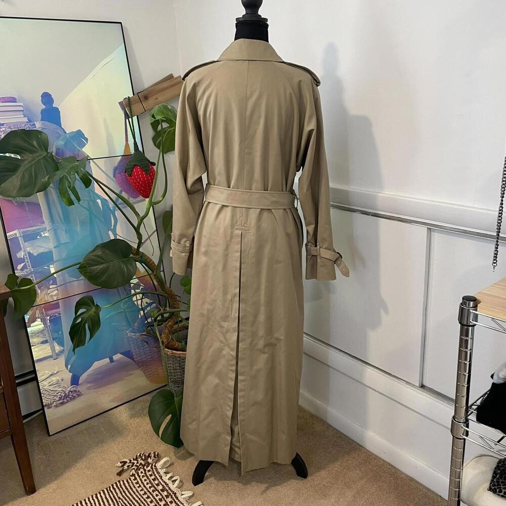 vintage 1980s Burberry trench coat nova check - Picture 3 of 8